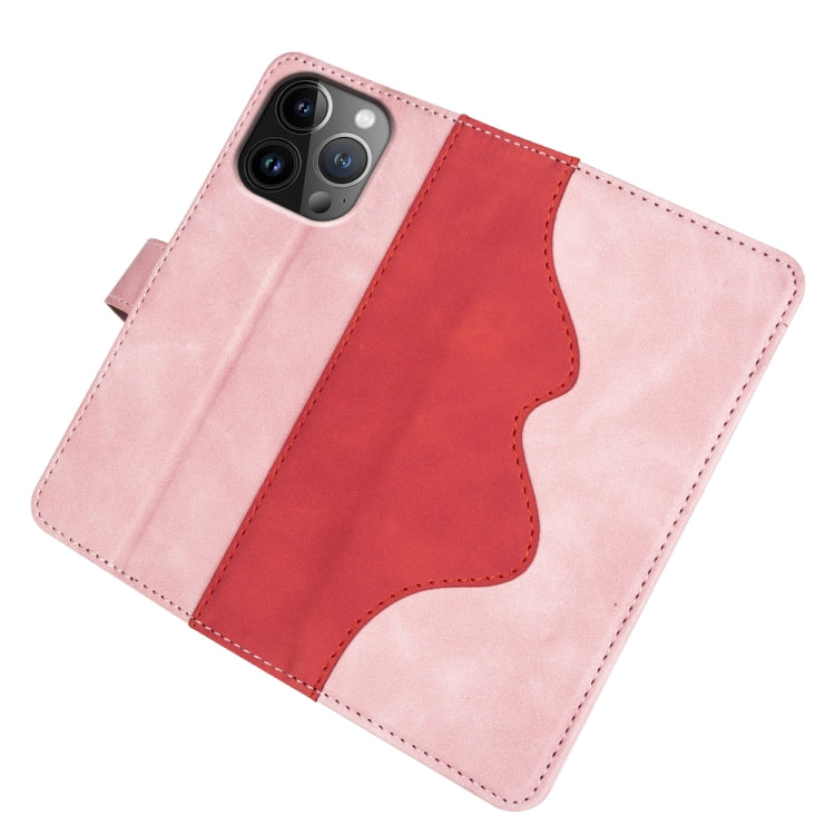 For iPhone 15 Pro Max Stitching Horizontal Flip Leather Phone Case(Red) - HoMEdemic™ 