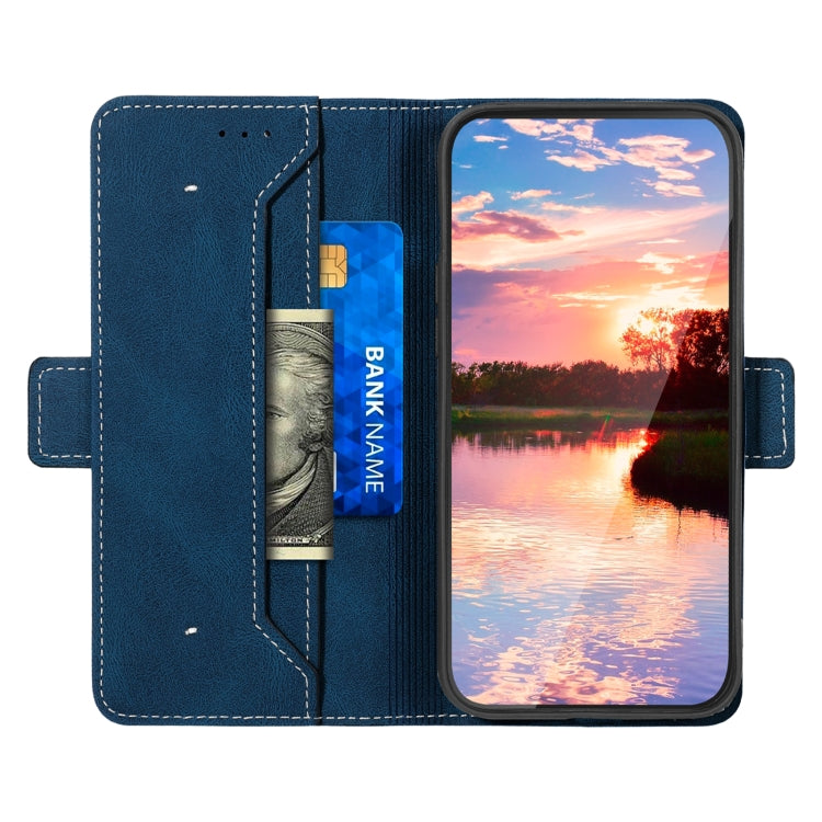 For iPhone 15 Pro Max Stitching Side-Magnetic RFID Leather Phone Case(Royal Blue) - HoMEdemic™ 
