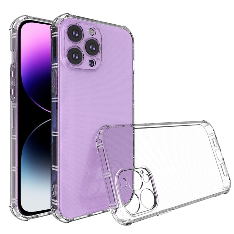 For iPhone 15 Pro Max Straight Side Dual Bone Anti-fall TPU Phone Case(Transparent) - HoMEdemic™ 