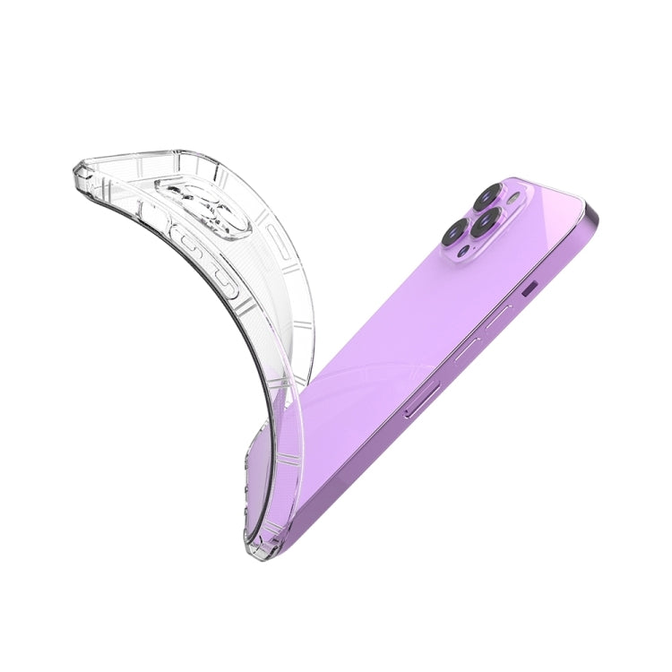 For iPhone 15 Pro Max Straight Side Dual Bone Anti-fall TPU Phone Case(Transparent) - HoMEdemic™ 