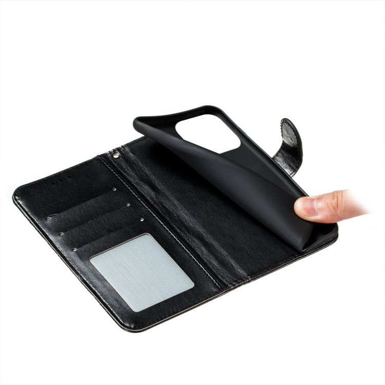 For iPhone 15 Pro Max Sun Mandala Embossing Leather Phone Case(Black) - HoMEdemic™ 