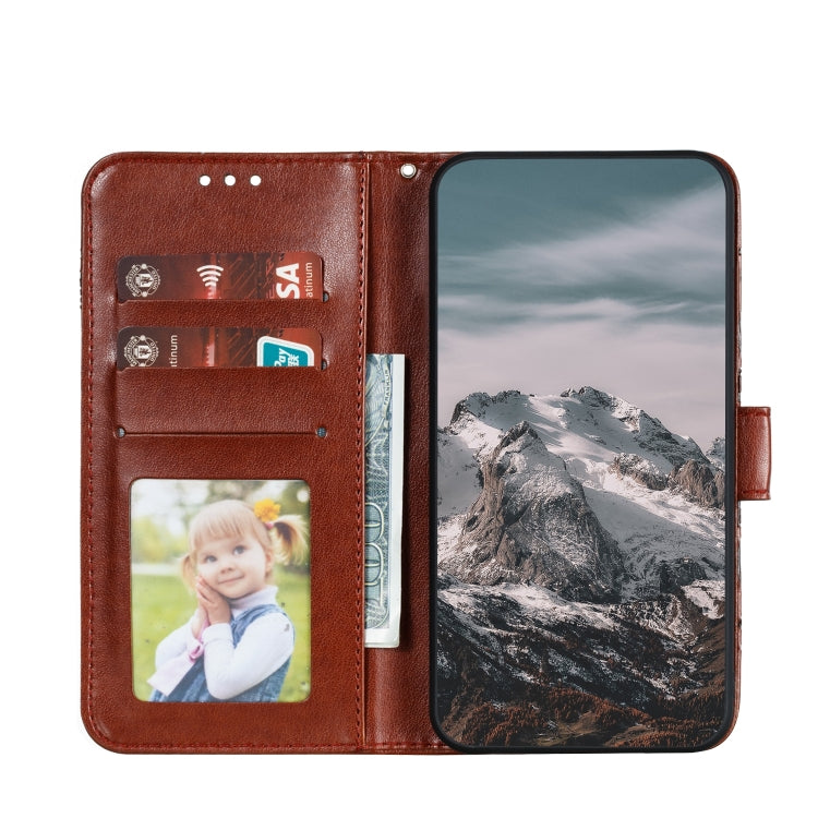 For iPhone 15 Pro Max Sun Mandala Embossing Leather Phone Case(Brown) - HoMEdemic™ 