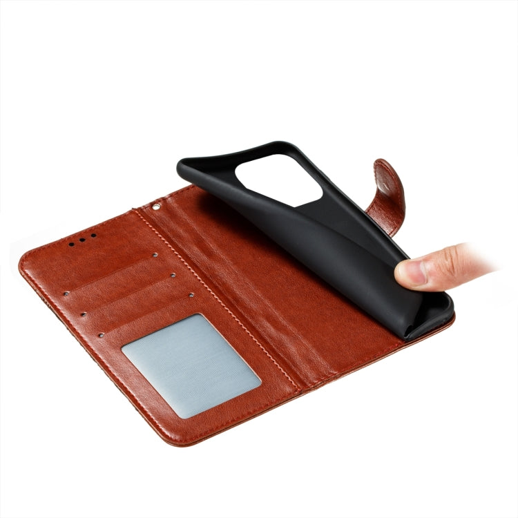 For iPhone 15 Pro Max Sun Mandala Embossing Leather Phone Case(Brown) - HoMEdemic™ 