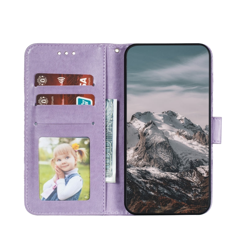 For iPhone 15 Pro Max Sun Mandala Embossing Leather Phone Case(Purple) - HoMEdemic™ 
