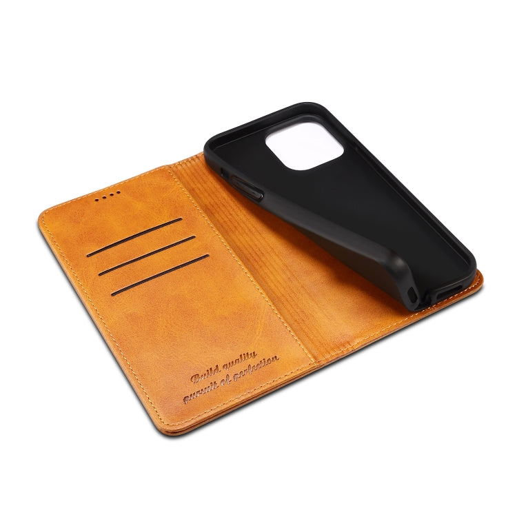 For iPhone 15 Pro Max Suteni Calf Texture Horizontal Flip Leather Phone Case(Red) - HoMEdemic™ 