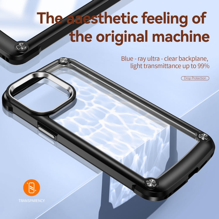 For iPhone 15 Pro Max TPU + PC Lens Protection Phone Case(Black) - HoMEdemic™ 