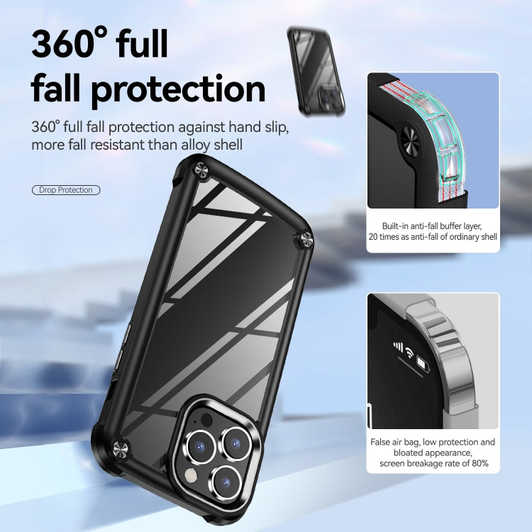 For iPhone 15 Pro Max TPU + PC Lens Protection Phone Case(Black) - HoMEdemic™ 