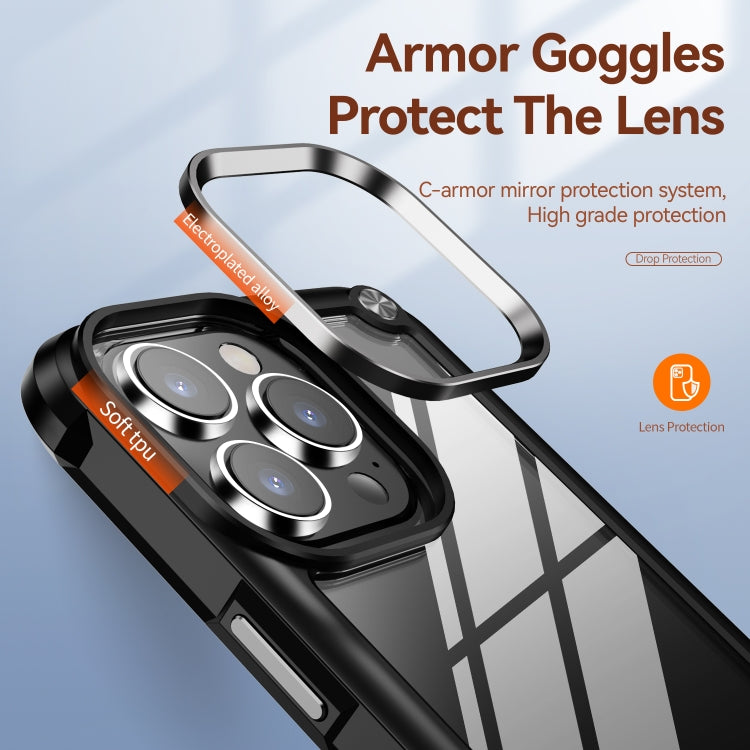 For iPhone 15 Pro Max TPU + PC Lens Protection Phone Case(Black) - HoMEdemic™ 