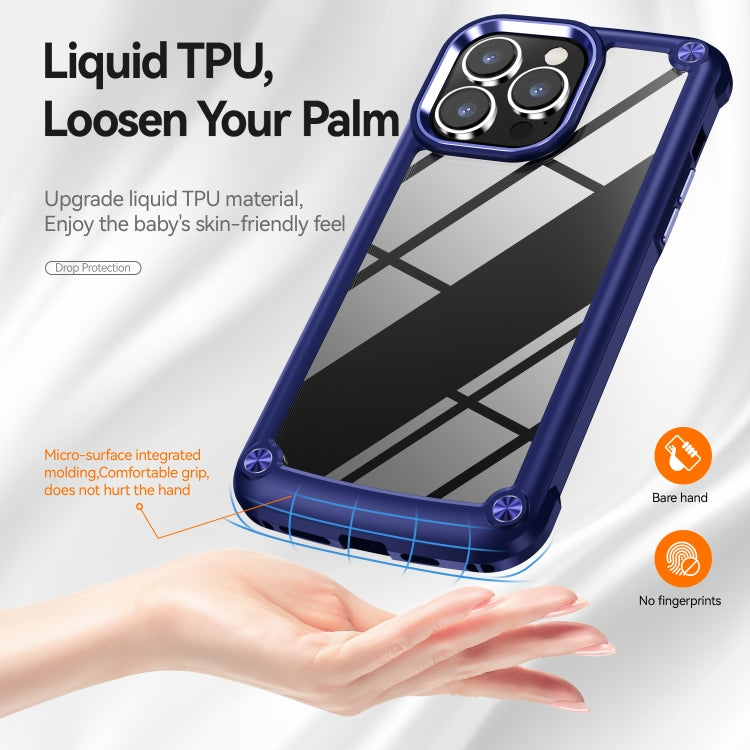 For iPhone 15 Pro Max TPU + PC Lens Protection Phone Case(Blue) - HoMEdemic™ 