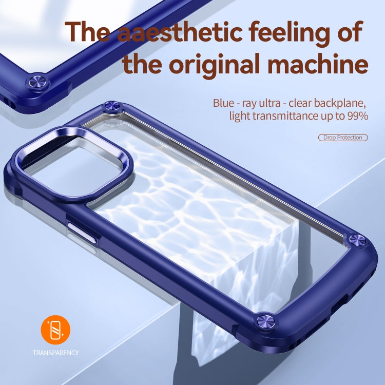 For iPhone 15 Pro Max TPU + PC Lens Protection Phone Case(Blue) - HoMEdemic™ 