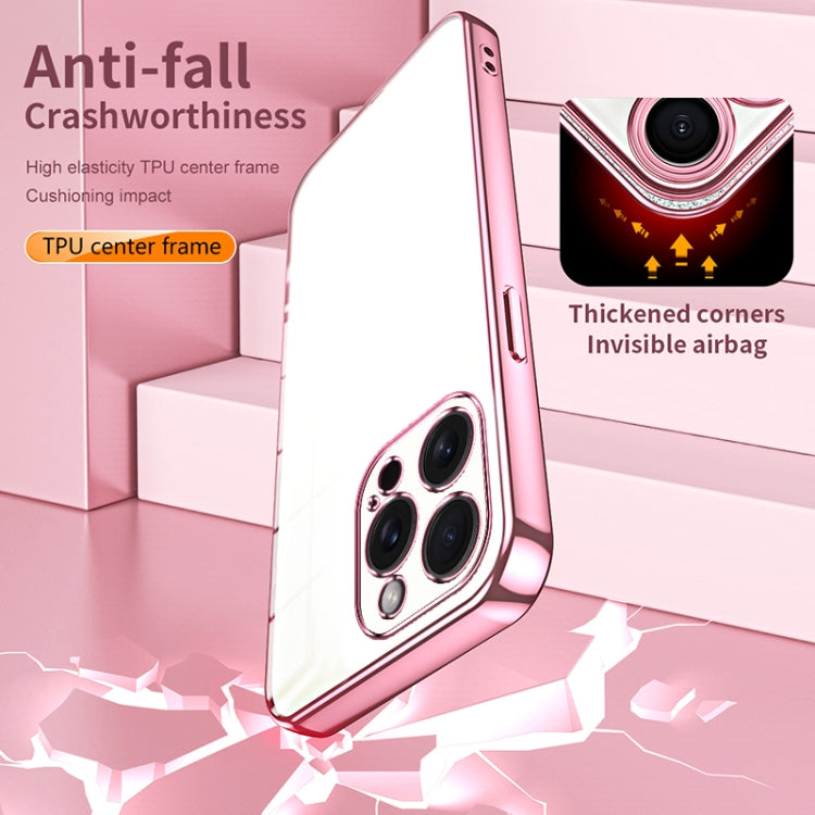For iPhone 15 Pro Max Transparent Plating Fine Hole Phone Case(Transparent) - HoMEdemic™ 
