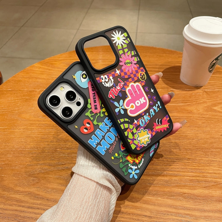 For iPhone 15 Pro Max Trendy Graffiti Noctilucent Phone Cases(Heart) - HoMEdemic™ 
