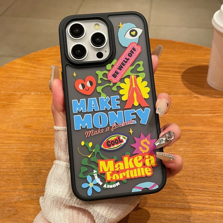 For iPhone 15 Pro Max Trendy Graffiti Noctilucent Phone Cases(Make Money) - HoMEdemic™ 