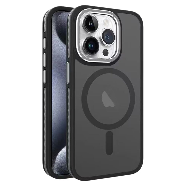 For iPhone 15 Pro Max Two-color Frosted MagSafe Magnetic Phone Case(Black) - HoMEdemic™ 