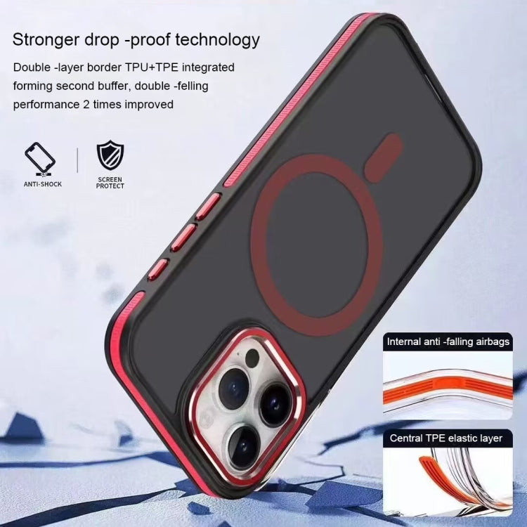 For iPhone 15 Pro Max Two-color Frosted MagSafe Magnetic Phone Case(Orange) - HoMEdemic™ 