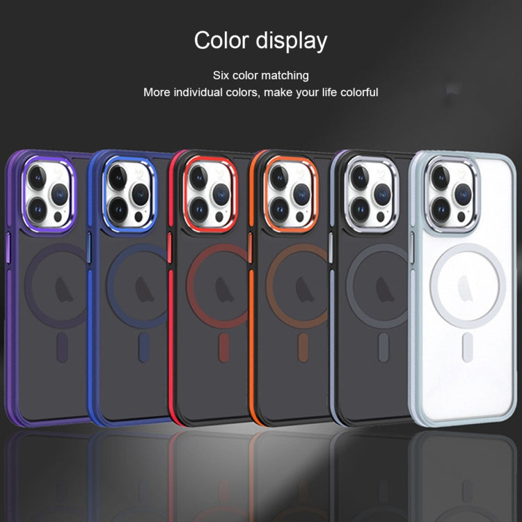 For iPhone 15 Pro Max Two-color Frosted MagSafe Magnetic Phone Case(Orange) - HoMEdemic™ 