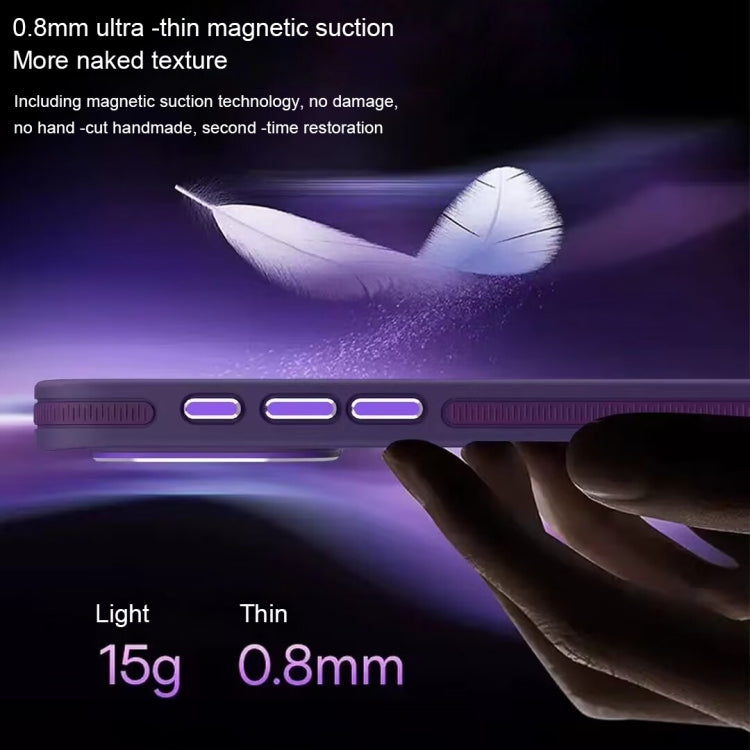 For iPhone 15 Pro Max Two-color Frosted MagSafe Magnetic Phone Case(Purple) - HoMEdemic™ 