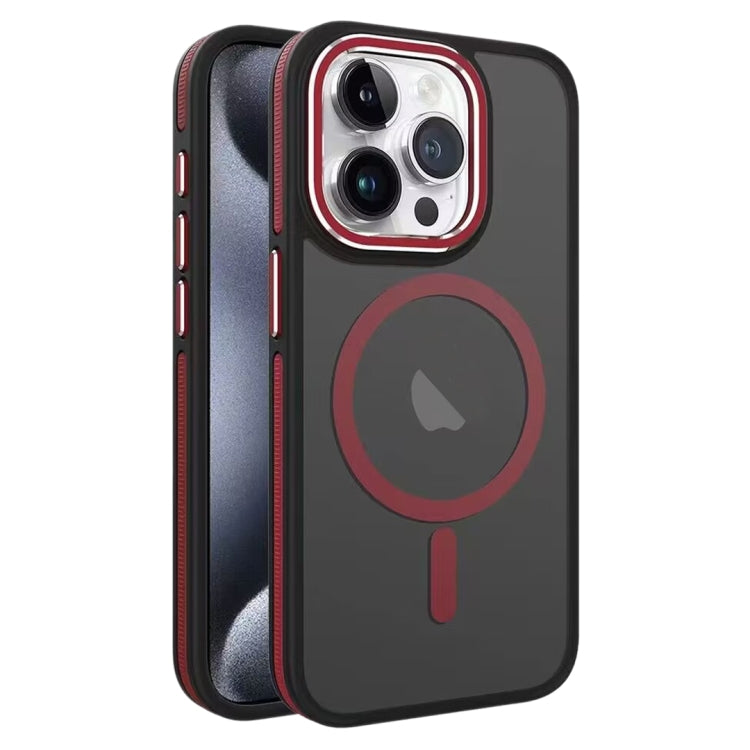 For iPhone 15 Pro Max Two-color Frosted MagSafe Magnetic Phone Case(Red) - HoMEdemic™ 