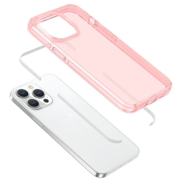 For iPhone 15 Pro Max Two-color Shockproof High Transparency TPU Phone Case(Pink) - HoMEdemic™ 