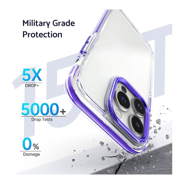 For iPhone 15 Pro Max Two-color TPU Transparent PC Shockproof Phone Case(White) - HoMEdemic™ 