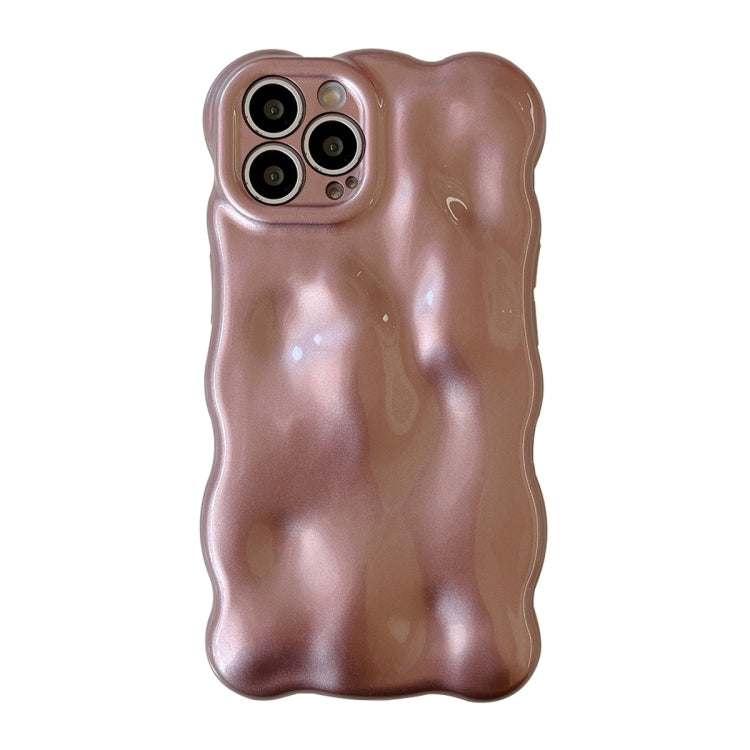 For iPhone 15 Pro Max Wave Bubbles TPU Phone Case(Pearlescent Brown) - HoMEdemic™ 