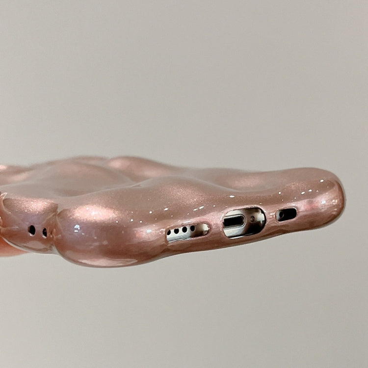 For iPhone 15 Pro Max Wave Bubbles TPU Phone Case(Pearlescent Brown) - HoMEdemic™ 