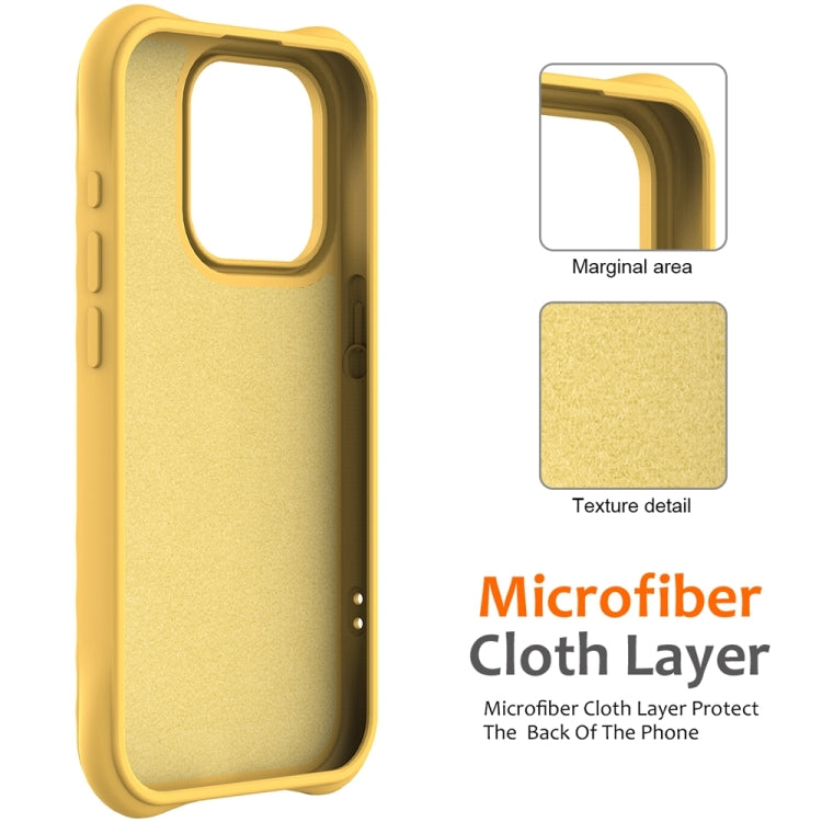 For iPhone 15 Pro Max Wave Texture MagSafe Magnetic Liquid Silicone Phone Case(Yellow) - HoMEdemic™ 