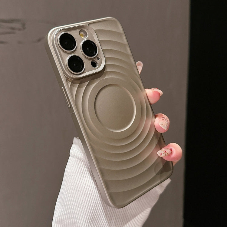 For iPhone 15 Pro Max Wave Texture PC Shockproof Phone Case(Grey) - HoMEdemic™ 