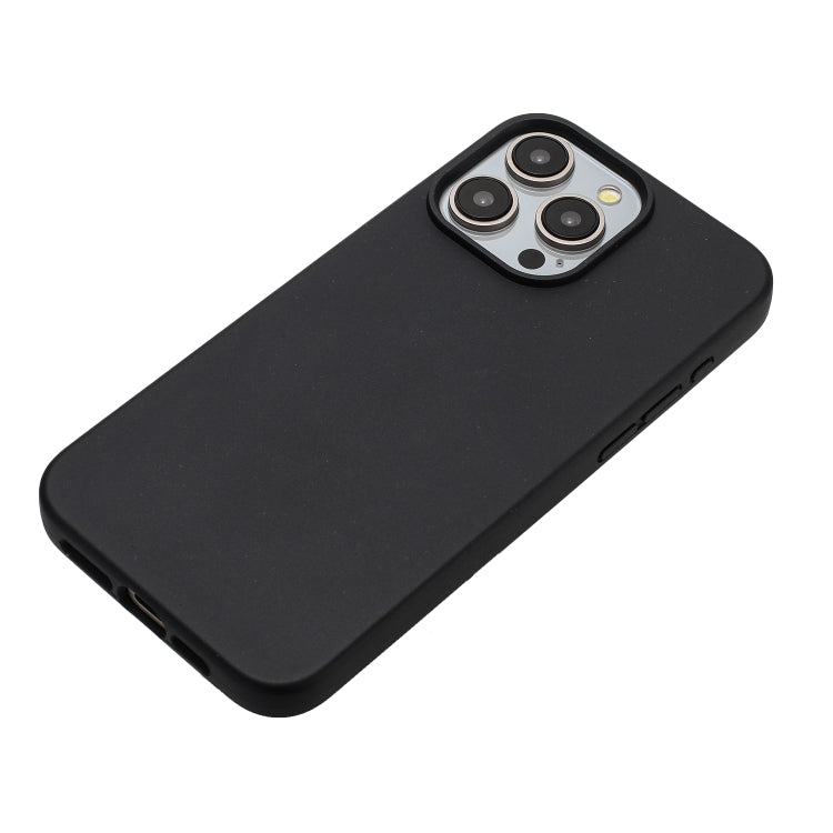 For iPhone 15 Pro Max Wheat MagSafe Magnetic Straw Material + TPU Phone Case(Black) - HoMEdemic™ 