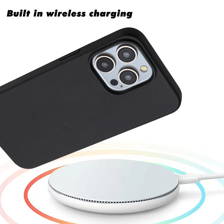 For iPhone 15 Pro Max Wheat MagSafe Magnetic Straw Material + TPU Phone Case(Black) - HoMEdemic™ 