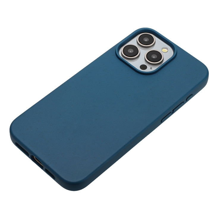 For iPhone 15 Pro Max Wheat MagSafe Magnetic Straw Material + TPU Phone Case(Blue) - HoMEdemic™ 