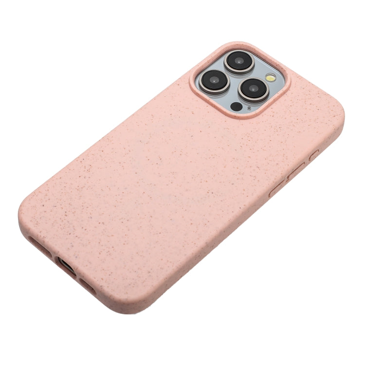 For iPhone 15 Pro Max Wheat MagSafe Magnetic Straw Material + TPU Phone Case(Pink) - HoMEdemic™ 