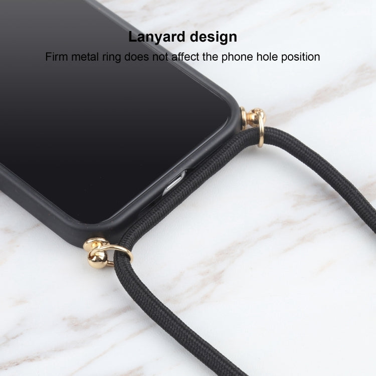 For iPhone 15 Pro Max Wheat Straw TPU Shockproof Phone Case with Neck Lanyard(Black) - HoMEdemic™ 