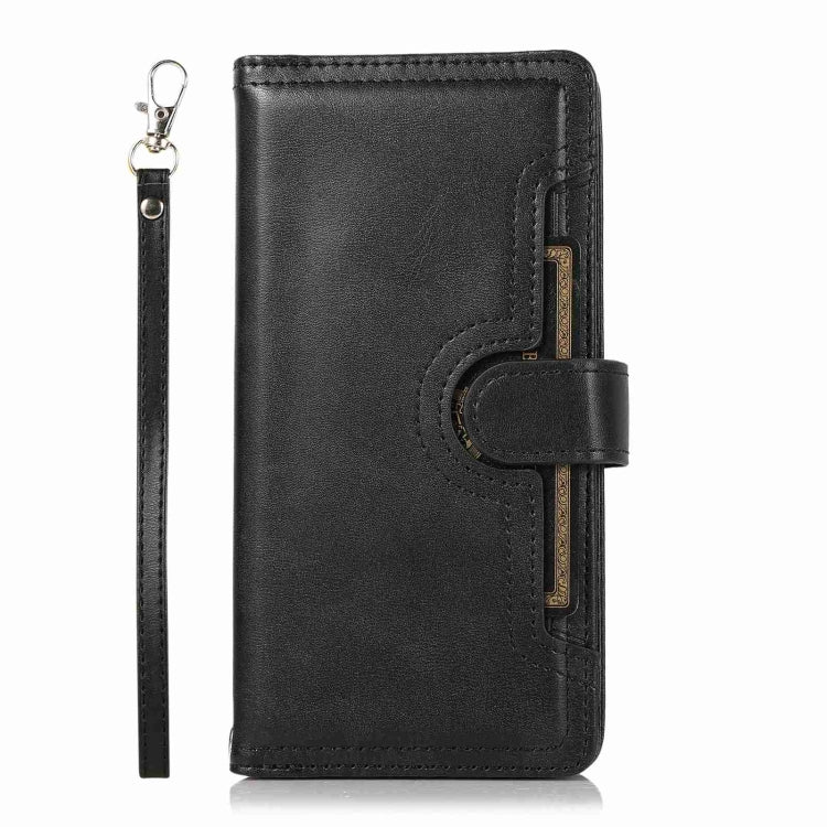For iPhone 15 Pro Max Wristband Card Slot Leather Phone Case(Black) - HoMEdemic™ 