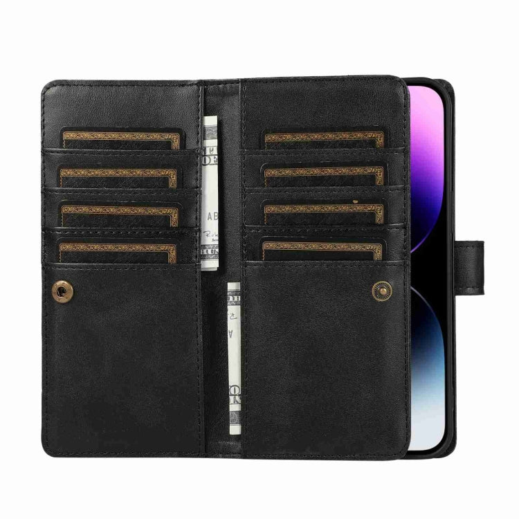 For iPhone 15 Pro Max Wristband Card Slot Leather Phone Case(Black) - HoMEdemic™ 