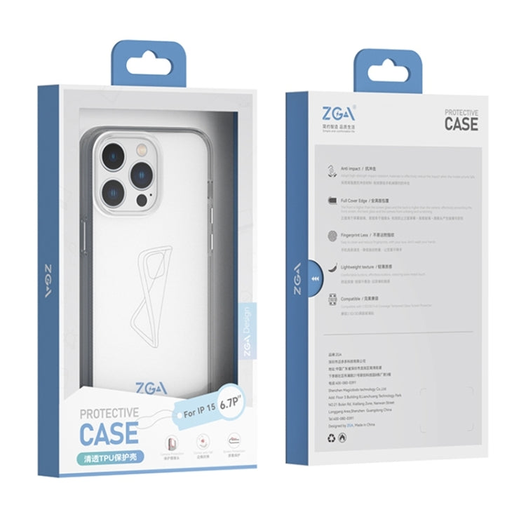 For iPhone 15 Pro Max ZGA Clear TPU Shockproof Phone Case(Transparent) - HoMEdemic™ 