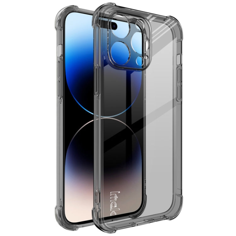 For iPhone 15 Pro Max imak Shockproof Airbag TPU Phone Case(Transparent Black) - HoMEdemic™ 