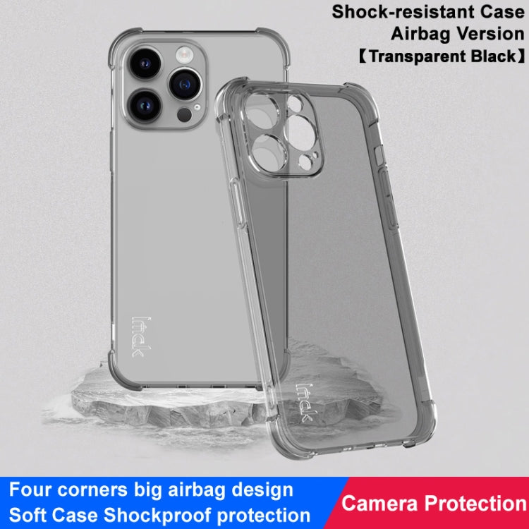 For iPhone 15 Pro Max imak Shockproof Airbag TPU Phone Case(Transparent Black) - HoMEdemic™ 