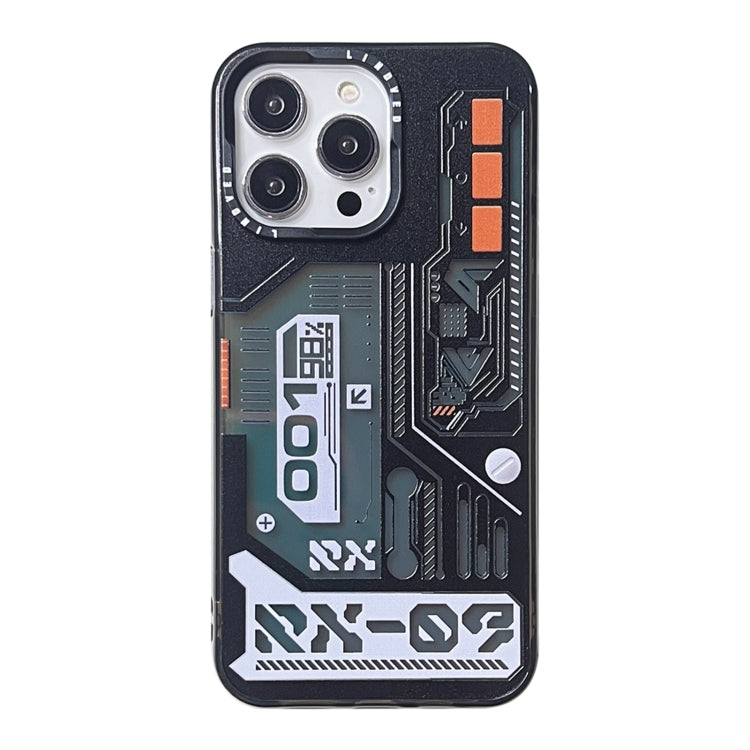 For iPhone 15 Pro Mecha Circuit Board Pattern Phone Case(Black) - HoMEdemic™ 