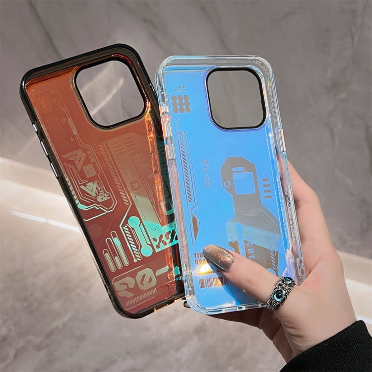 For iPhone 15 Pro Mecha Circuit Board Pattern Phone Case(Black) - HoMEdemic™ 