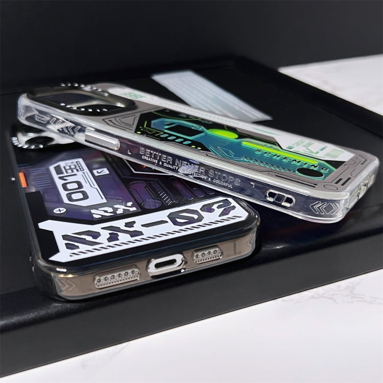 For iPhone 15 Pro Mecha Circuit Board Pattern Phone Case(Black) - HoMEdemic™ 