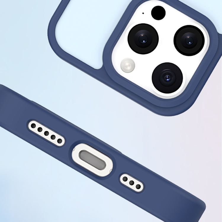 For iPhone 15 Pro Metal Button Skin Feel Matte MagSafe Shockproof Phone Case(White) - HoMEdemic™ 