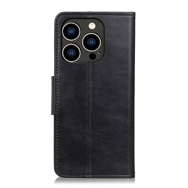 For iPhone 15 Pro Mirren Crazy Horse Texture Horizontal Flip Leather Phone Case(Black) - HoMEdemic™ 