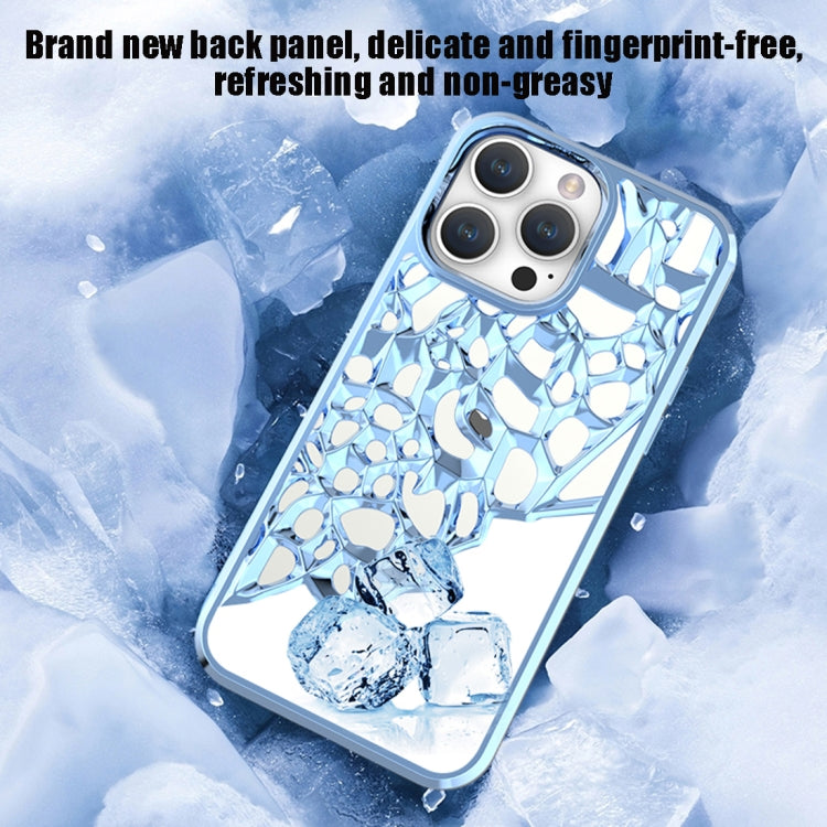 For iPhone 15 Pro Mirror Style Hollow Heat Dissipation Electroplated  TPU Phone Case(Black) - HoMEdemic™ 