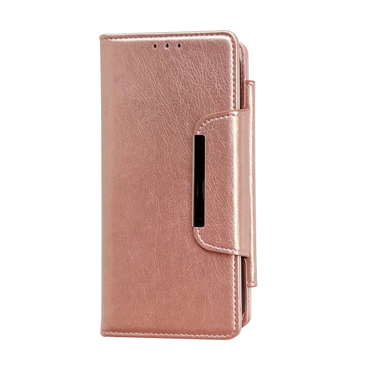 For iPhone 15 Pro Multifunctional 7-Cards Wallet Leather Phone Case(Rose Gold) - HoMEdemic™ 