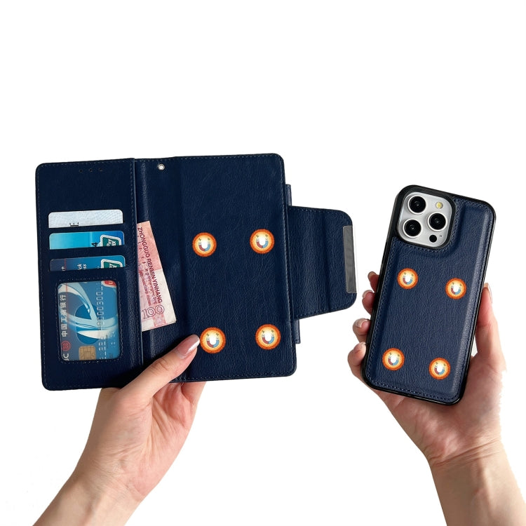 For iPhone 15 Pro Multifunctional 7-Cards Wallet Leather Phone Case(Royal Blue) - HoMEdemic™ 