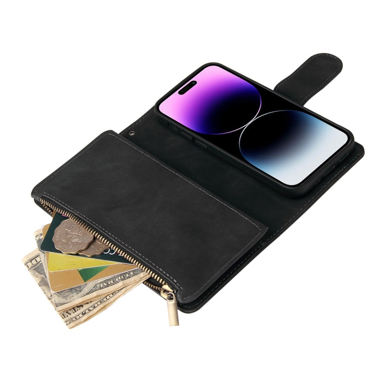 For iPhone 15 Pro Multifunctional Multi-Card Wallet Phone Leather Case(Black) - HoMEdemic™ 