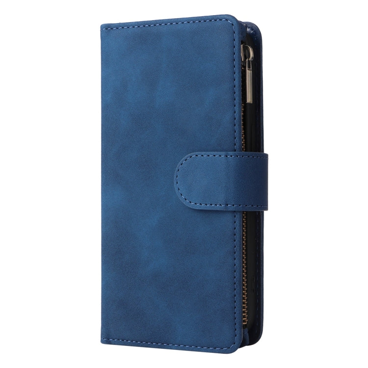 For iPhone 15 Pro Multifunctional Multi-Card Wallet Phone Leather Case(Blue) - HoMEdemic™ 