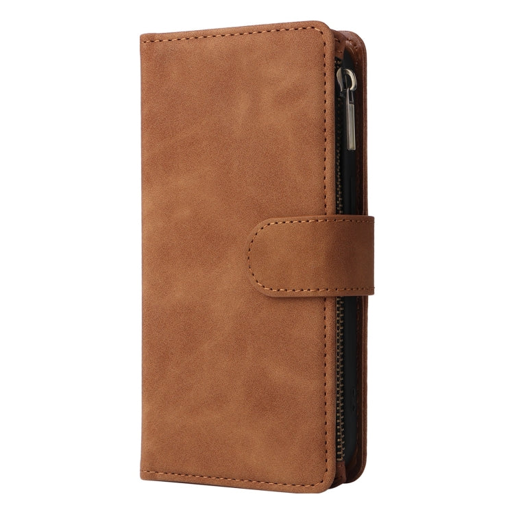 For iPhone 15 Pro Multifunctional Multi-Card Wallet Phone Leather Case(Brown) - HoMEdemic™ 