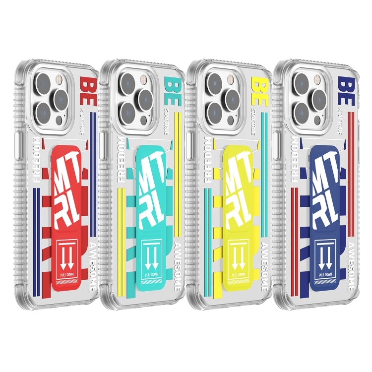 For iPhone 15 Pro Mutural Cyber Series TPU Phone Case with IML Stand(Blue) - HoMEdemic™ 